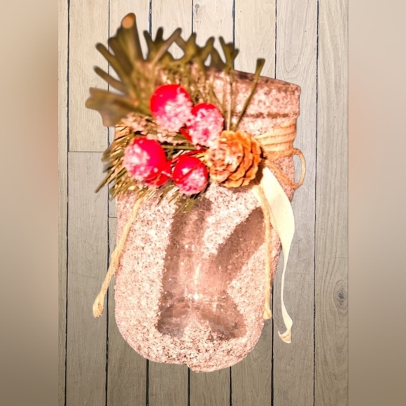 Letter K Christmas jar/candle holder - Picture 2 of 2